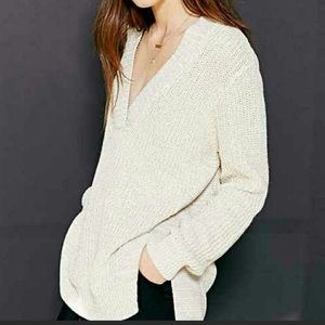 Silence + Noise Anthro XS Oversize Sweater Oatmeal